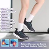 image:imageWomens Orthopedic Road Running Shoes Comfortable Arch Support Plantar Fasciitis Sports Sneakers Casual Orthotic High Arch Flat Feet Tennis Work Walking Shoes for Foot Heel and Pain ReliefW1black