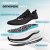 image:imageWomens Orthopedic Road Running Shoes Comfortable Arch Supports Plantar Fasciitis Orthotic Athletic Sneakers Casual Flat Feet High Arch Tennis Sport Walking Shoes for Foot Heel and Pain ReliefW1black