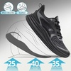 image:imageWomens Orthopedic Road Running Shoes Comfortable Casual Arch Support Plantar Fasciitis Athletic Sneakers High Arch Flat Feet Tennis Sports Work Walking Shoes for Foot and Heel Pain ReliefW1black