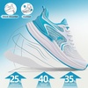 image:imageWomens Orthopedic Road Running Shoes Comfortable Casual Arch Support Plantar Fasciitis Athletic Sneakers High Arch Flat Feet Tennis Sports Work Walking Shoes for Foot and Heel Pain ReliefW2blue White