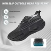 image:imageWomens Orthopedic Road Running Shoes Comfortable Casual Arch Support Plantar Fasciitis Athletic Sneakers High Arch Flat Feet Tennis Sports Work Walking Shoes for Foot and Heel Pain ReliefW1black