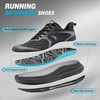 image:imageWomens Orthopedic Road Running Shoes Comfortable Casual Arch Support Plantar Fasciitis Athletic Sneakers High Arch Flat Feet Tennis Sports Work Walking Shoes for Foot and Heel Pain ReliefW1black