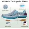 image:imageWomens Orthopedic SlipOn Loafers Walking Shoes for Plantar Fasciitis Comfortable SlipOn for High Arch Fit Support Flat Feet Orthotics Supportive Loafers for Foot and Heel Pain Blue Size 8