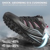 image:imageWomens Orthopedic Waterproof Hiking Boots Comfortable Wide Toe Box Plantar Fasciitis Arch Support Diabetic Walking Shoes Orthotic Outdoor Ankle Boots for Feet and Heel Pain ReliefK1black