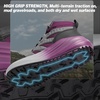 image:imageWomens Orthopedic Waterproof Hiking Boots Comfortable Wide Toe Box Plantar Fasciitis Arch Support Walking Sports Shoes Orthotic Diabetic Work Ankle Mid Boots for Feet and Heel Pain ReliefK1grey Rose Purple