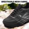 image:imageWomens Orthopedic Waterproof Trail Running Shoes Comfortable Arch Support Plantar Fasciitis Orthotic Athletic Sneakers Casual Flat Feet High Arch Trekking Walking Shoes for Foot Heel Pain ReliefW1black