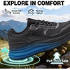 image:imageWomens Orthopedic Waterproof Trail Running Shoes Comfortable Arch Support Plantar Fasciitis Orthotic Athletic Sneakers Casual Flat Feet High Arch Trekking Walking Shoes for Foot Heel Pain ReliefW1black