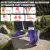 image:imageWomens Orthopedic Waterproof Trail Running Shoes Comfortable Arch Support Plantar Fasciitis Orthotic Athletic Sneakers Casual Flat Feet Sports Hiking Shoes for Foot Heel and Pain ReliefW2purple