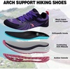 image:imageWomens Orthopedic Waterproof Trail Running Shoes Comfortable Arch Support Plantar Fasciitis Orthotic Athletic Sneakers Casual Flat Feet Sports Hiking Shoes for Foot Heel and Pain ReliefW2purple