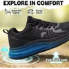 image:imageWomens Orthopedic Waterproof Trail Running Shoes Comfortable Arch Support Plantar Fasciitis Orthotic Athletic Sneakers Casual Flat Feet Sports Hiking Shoes for Foot Heel and Pain ReliefW1black