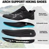 image:imageWomens Orthopedic Waterproof Trail Running Shoes Comfortable Arch Support Plantar Fasciitis Orthotic Athletic Sneakers Casual Flat Feet Sports Hiking Shoes for Foot Heel and Pain ReliefW1black