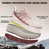 image:imageWomens Orthopedic Wide Plantar Fasciitis Shoes Comfortable Arch Support Diabetic Flat Feet Trail Running Athletic Hiking Sneakers Orthotic Casual Sports Trekking Walking Shoes for Foot amp Heel PainK3pale Orange
