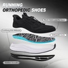 image:imageWomens Orthopedic Wide Tennis Sport Shoes Comfort Plantar Fasciitis Heel Spurs Arch Support Athletic Sneakers Supportive Orthotic Pain Relief Training Fashion Walking Shoes Black Size 8