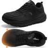 image:imageMens Orthopedic Diabetic Wide Toe Box Running Shoes Comfortable Arch Support Plantar Fasciitis Orthotics Sport Walking Shoes Swollen Feet Casual Tennis Fashion Sneakers Foot and Heel Pain ReliefK1black