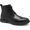 image:imageMens Orthopedic Leather Chukka Boots Comfortable Arch Support Plantar Fasciitis Tuxedo Business Dress Oxfords Flat Feet Orthotics Casual Walking Mid Top Ankle Boots for Foot and Heel Pain ReliefW1black