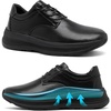 image:imageMens Orthopedic Walking Dress Shoes  Comfortable Arch Support Plantar Fasciitis Classic Formal Leather Oxford  Casual Classic Flat Feet Orthotics Sneakers for Foot and Heel Pain ReliefW1black