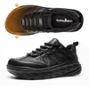 image:imageMens Orthopedic Wide Leather Dress Shoes Diabetic Arch Support Plantar Fasciitis Comfortable Casual Walking Shoes Orthotic Flat Feet Work Tennis Sneakers for Swollen Feet and Heel Pain ReliefK1black