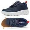 image:imageOrthoComfoot Mens Orthopedic Comfortable Diabetic Wide Shoes Wide Toe Box Arch Support Plantar Fasciitis Sports SneakersFashion Casual Hammer Toes Shoes for Foot and Heel Pain ReliefK2dark Blue
