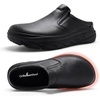 image:imageOrthoComfoot Mens Orthopedic Diabetic Wide Slippers Comfortable Plantar Fasciitis Arch Support Leather Oxfords Flat Feet Neuropathy Casual House Slip On Loafers for Foot amp Heel Pain ReliefKblack1