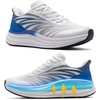 image:imageOrthoComfoot Mens Orthopedic Plantar Fasciitis Sneakers Comfortable High Arch Support Running Shoes for Walking Lightweight Casual Tennis Shoes Relief Flat Feet Heel PainW2white Blue