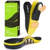 image:imageOrthoComfoot Work Boot Insoles for Men Standing AllDay 240LBS Heavy Duty High Arch Support Inserts Pain Relief for Plantar Fasciitis Anti Fatigue Orthopedic No Trimming Need SolesSize 12 MenW1yellow