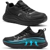 image:imageWomens Orthopedic Waterproof Trail Running Shoes Comfortable Arch Support Plantar Fasciitis Orthotic Athletic Sneakers Casual Flat Feet Sports Hiking Shoes for Foot Heel and Pain ReliefW1black