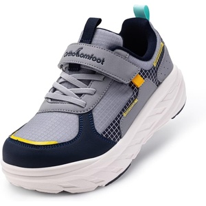 image:imageBoys Girls Kids Orthopedic Tennis Shoes Wide Toe Box Comfortable Casual Arch Support Plantar Fasciitis Running Sneakers Orthotic Athletic School Sport Walking Shoes for Foot and Pain ReliefK2grey