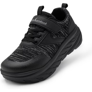 image:imageBoys Girls Kids Orthopedic Tennis Shoes Wide Toe Box Comfortable Casual Plantar Fasciitis Arch Support Athletic Running Sneakers Orthotic School Sports Walking Shoes for Foot and Pain ReliefK1black