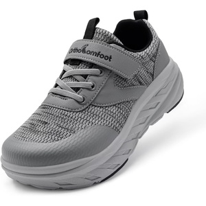 image:imageBoys Girls Kids Orthopedic Tennis Shoes Wide Toe Box Comfortable Casual Plantar Fasciitis Arch Support Athletic Running Sneakers Orthotic School Sports Walking Shoes for Foot and Pain ReliefK2grey