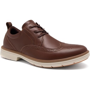 image:imageMens Orthopedic Business Leather Dress Shoes Comfortable Arch Support Plantar Fasciitis Formal Tuxedo Oxford Flat Feet Casual Modern Classic Wingtip Walking Shoes for Foot and Heel Pain ReliefW2brown