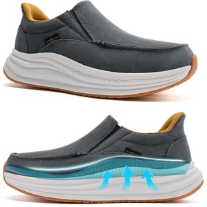 image:imageMens Orthopedic Comfortable Slip On Shoes Casual Plantar Fasciitis Arch Support Orthotic Loafers Comfortable Flat Feet Leisure House Walking Shoes for Foot amp Heel Pain ReliefW1denim