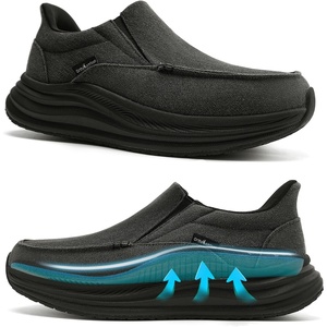 image:imageMens Orthopedic Comfortable Slip On Shoes Casual Plantar Fasciitis Arch Support Orthotic Loafers Comfortable Flat Feet Leisure House Walking Shoes for Foot amp Heel Pain ReliefW2black