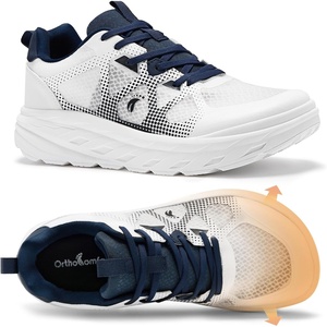 image:imageMens Orthopedic Diabetic Wide Running Shoes Arch Support Plantar Fasciitis Sneakers Comfortable Beathable Orthotic Walking Shoes for Ankle amp Heel Pain Relief Wide Fit for Swollen FeetK3white