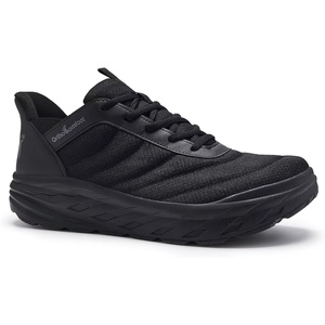 image:imageMens Orthopedic Diabetic Wide Running Shoes Comfortable Arch Support Plantar Fasciitis Sports Shoes for Easy OnOff High Arch Orthotic Swollen Tennis Fashion Sneakers for Foot and Heel Pain ReliefK1black