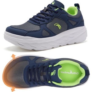 image:imageMens Orthopedic Diabetic Wide Toe Box Running Shoes Comfortable Arch Support Plantar Fasciitis Orthotics Sport Walking Shoes Swollen Feet Casual Tennis Fashion Sneakers Foot and Heel Pain ReliefK2dark Blue