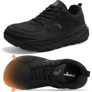 image:imageMens Orthopedic Diabetic Wide Toe Box Running Shoes Comfortable Arch Support Plantar Fasciitis Orthotics Sport Walking Shoes Swollen Feet Casual Tennis Fashion Sneakers Foot and Heel Pain ReliefK1black