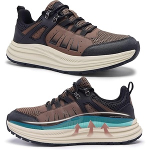 image:imageMens Orthopedic Running Shoes Comfortable Casual Arch Support Plantar Fasciitis Trekking Tennis Walking Shoes Orthotic Flat Feet Hiking Training Sports Sneakers for Foot and Heel Pain ReliefW2brown