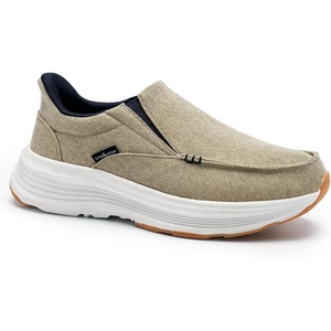 image:imageMens Orthopedic Slip On Loafers with Arch Support Comfortable Plantar Fasciitis Orthotic Shoes for Plantar Fasciitis Canvas Thick Sole Walking Shoes for Foot and Heel Pain ReliefW3khaki1