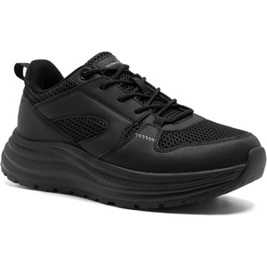 image:imageMens Orthopedic Trail Running Shoes Comfortable Casual Arch Support Plantar Fasciitis Orthotic Trekking Hiking Shoes Flat Feet Tennis Sport Athletic Fashion Sneakers for Foot and Heel Pain ReliefW1black