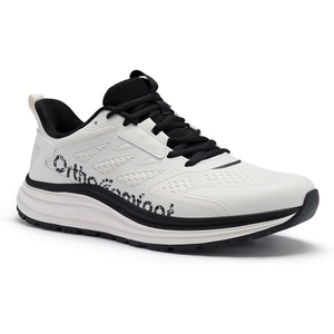 image:imageMens Orthopedic Trail Running Shoes Comfortable Casual Arch Support Plantar Fasciitis Orthotic Walking Shoes Flat Feet Sport Hiking Tennis Work Fashion Sneakers for Foot and Heel Pain ReliefW2off White