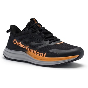 image:imageMens Orthopedic Trail Running Shoes Comfortable Casual Arch Support Plantar Fasciitis Orthotic Walking Shoes Flat Feet Sport Hiking Tennis Work Fashion Sneakers for Foot and Heel Pain ReliefW1black