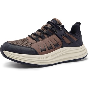 image:imageMens Orthopedic Trail Running Shoes Comfortable Casual Arch Support Plantar Fasciitis Trekking Walking Shoes Orthotic Flat Feet Sport Hiking Gym Training Sneakers for Foot and Heel Pain ReliefW2brown