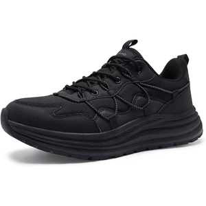 image:imageMens Orthopedic Trail Running Shoes Comfortable Casual Arch Support Plantar Fasciitis Workout Outdoor Walking Shoes Orthotic Flat Feet Hiking Sport Trekking Sneakers for Foot and Heel Pain ReliefW1black