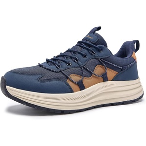 image:imageMens Orthopedic Trail Running Shoes Comfortable Casual Arch Support Plantar Fasciitis Workout Outdoor Walking Shoes Orthotic Flat Feet Hiking Sport Trekking Sneakers for Foot and Heel Pain ReliefW2dark Blue