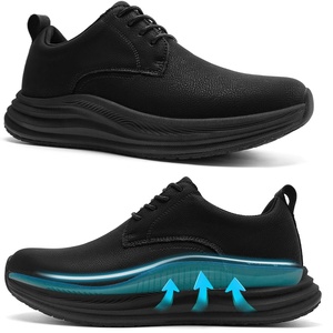 image:imageMens Orthopedic Walking Dress Shoes  Comfortable Arch Support Plantar Fasciitis Classic Formal Leather Oxford  Casual Classic Flat Feet Orthotics Sneakers for Foot and Heel Pain ReliefWk1black