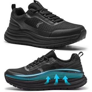 image:imageMens Orthopedic Waterproof Trail Running Shoes Arch Support Plantar Fasciitis Workout Outdoor Walking Shoes Comfortable Orthotic Flat Feet Sport Trekking Sneakers for Foot and Heel Pain ReliefW1black