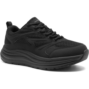 image:imageMens Orthopedic Wide Trail Running Shoes Comfortable Casual Arch Support Plantar Fasciitis Orthotic Trekking Walking Exercise Shoes Flat Feet Sport Training Sneakers for Foot and Heel Pain ReliefW1black