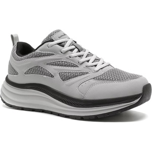 image:imageMens Orthopedic Wide Trail Running Shoes Comfortable Casual Arch Support Plantar Fasciitis Orthotic Trekking Walking Exercise Shoes Flat Feet Sport Training Sneakers for Foot and Heel Pain ReliefW2grey