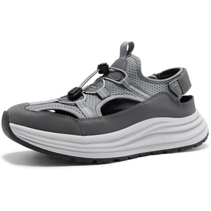 image:imageOrthoComfoot Mens Orthopedic Close Toes Hiking Sandals Plantar Fasciitis Arch Support Adjustable Hook Loop Strap Athletic Sandals Comfortable Casual Camping Water Summer Walking ShoesW2grey