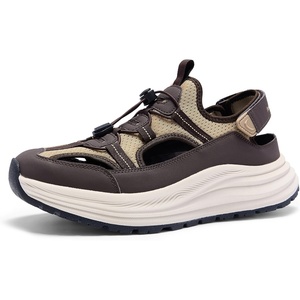 image:imageOrthoComfoot Mens Orthopedic Close Toes Hiking Sandals Plantar Fasciitis Arch Support Adjustable Hook Loop Strap Athletic Sandals Comfortable Casual Camping Water Summer Walking ShoesW3brown